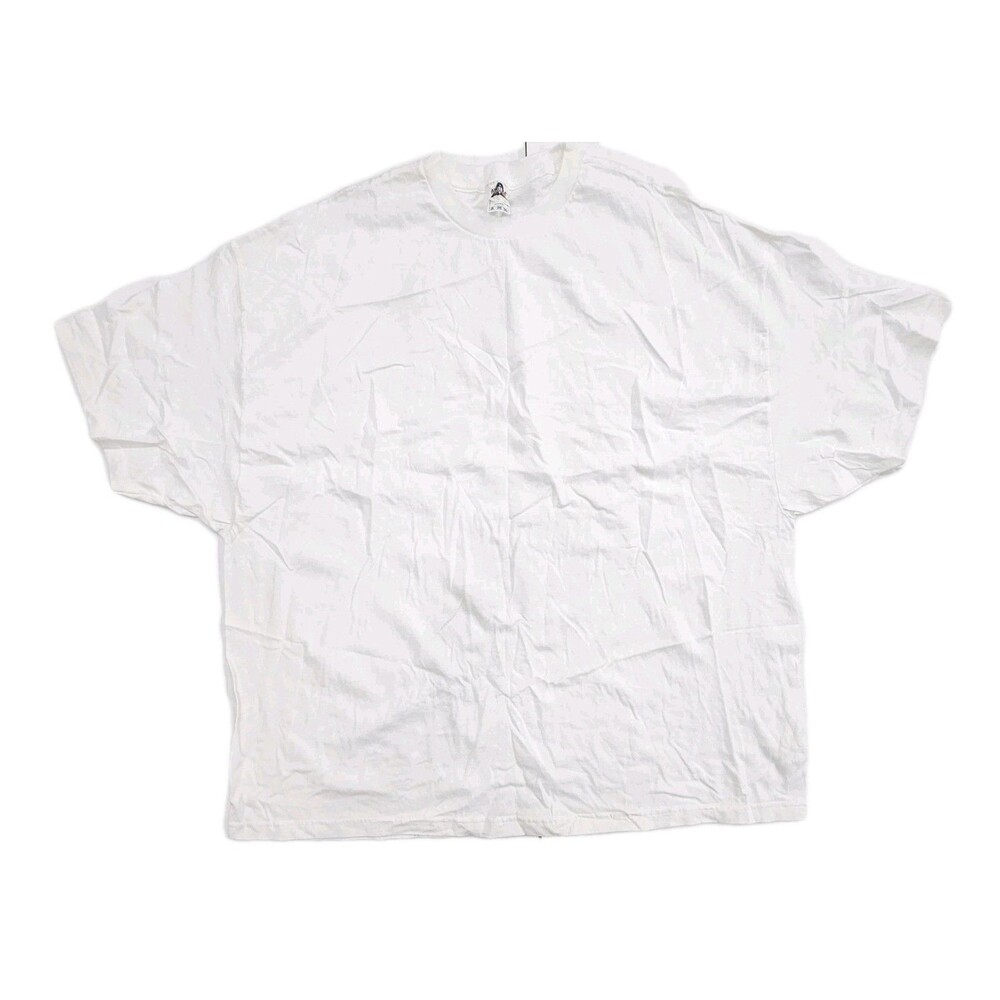 Vintage Alstyle 1301 Blank Tee White 5XL Y2K Deadstock New 2000s Heavy Cotton